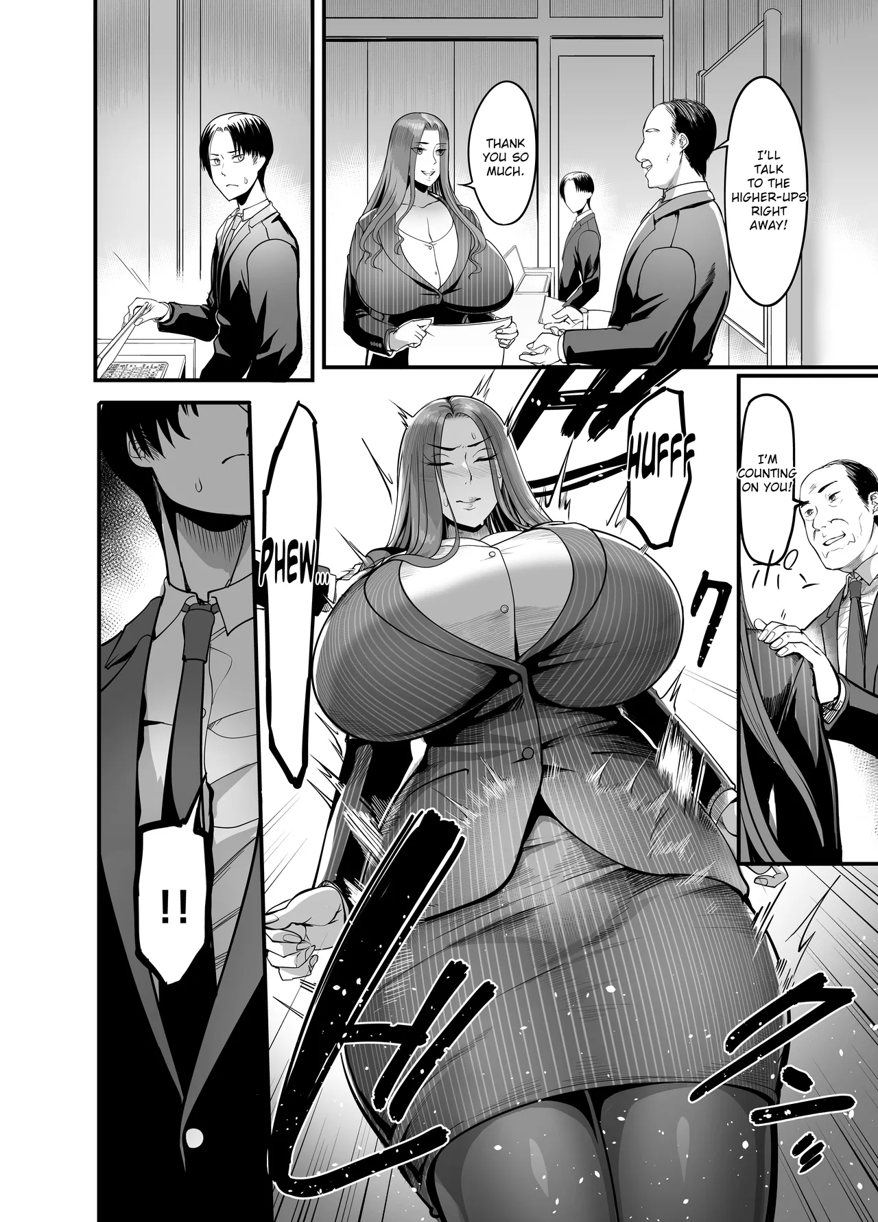 Hentai Manga Comic-The Woman who Cums just from being touched — That Old Hag Senior at Work-Read-63